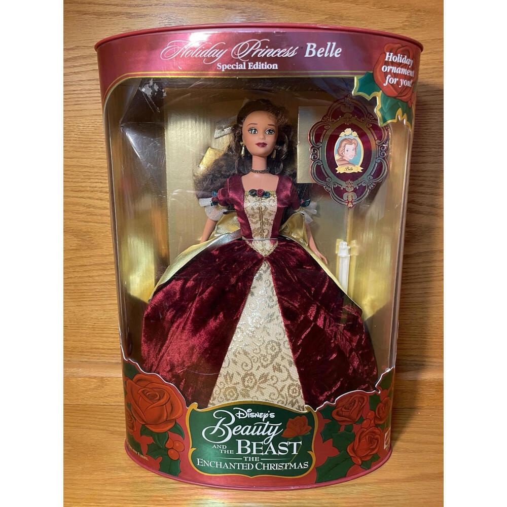 Disney Beauty and the Beast Holiday Princess Belle Doll 1997 Mattel #16710 NRFB